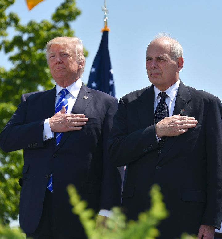 President Trump with then Secretary of Homeland Security David Kelly on 17 May 2017.