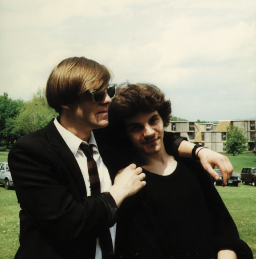 <strong>The “theatre star” at Hampshire College (with great buddy, Johan).</strong>