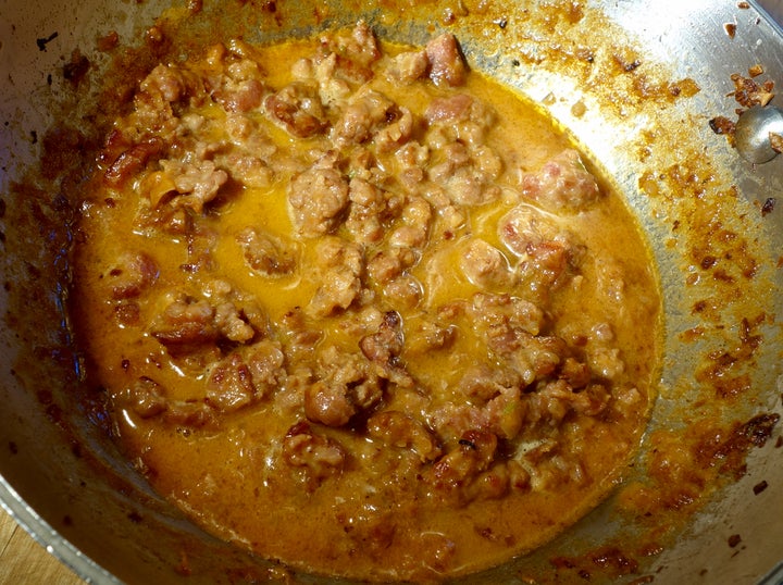 <p>After 25 minutes of simmering. As it cooks, add additional liquid if needed (stock or water)</p>