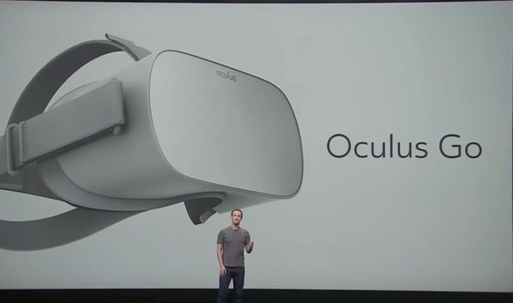 Facebook CEO Mark Zuckerberg announces the new product called Oculus Go within Oculus Connect Keynote on October 11, 2017.
