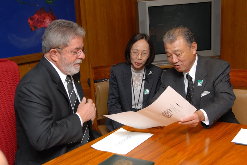 With President Lula de Silva, reaffirming our strong commitment to eliminate leprosy (Brazilia, Brazil, November 2008)
