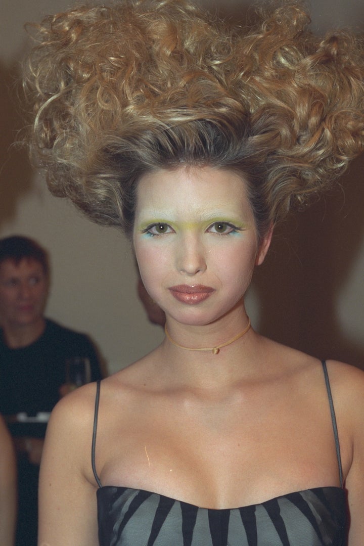 Backstage at Thiery Mugler, 1998.