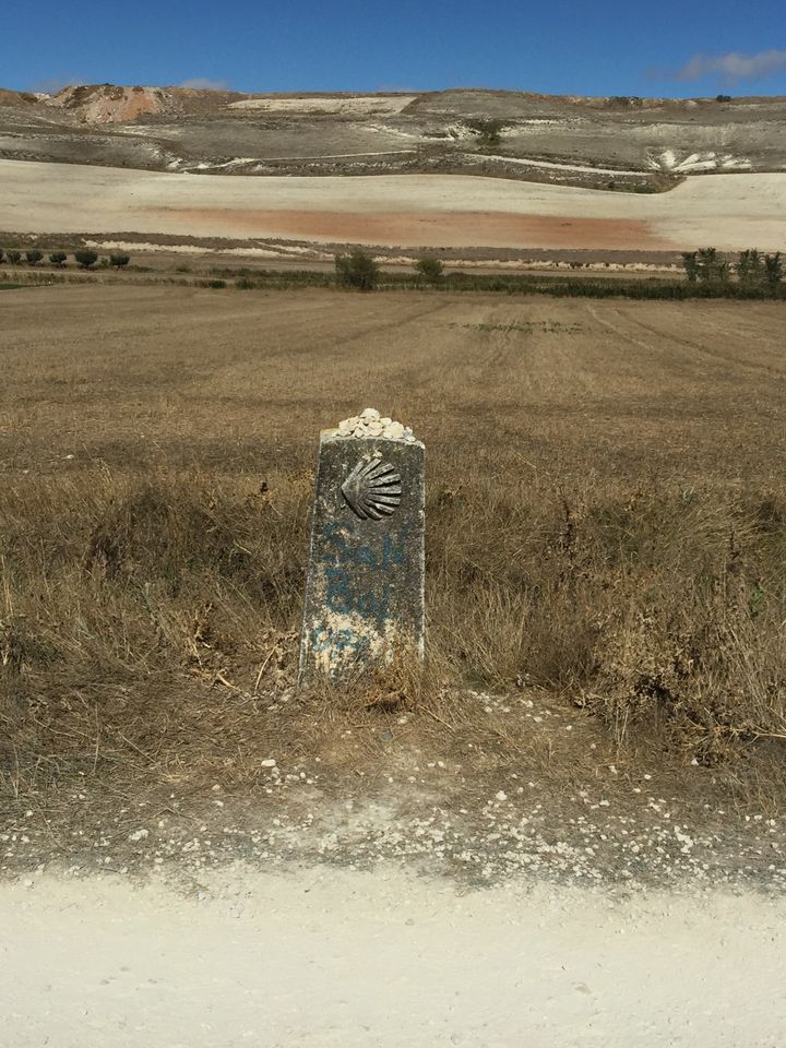 <p>Camino marker, Northcentral Spain</p>