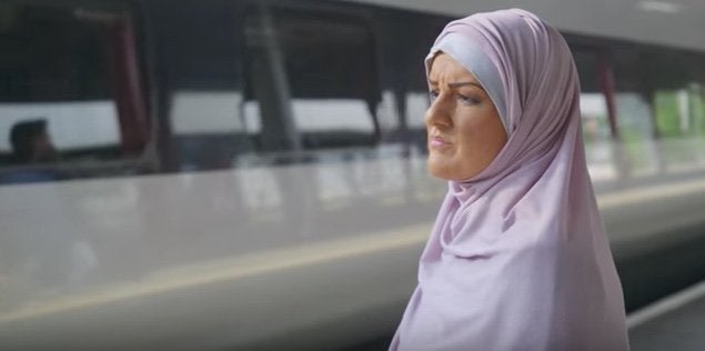 Katie Freeman dons 'brownface' to go undercover as a Muslim woman in the Channel 3 documentary