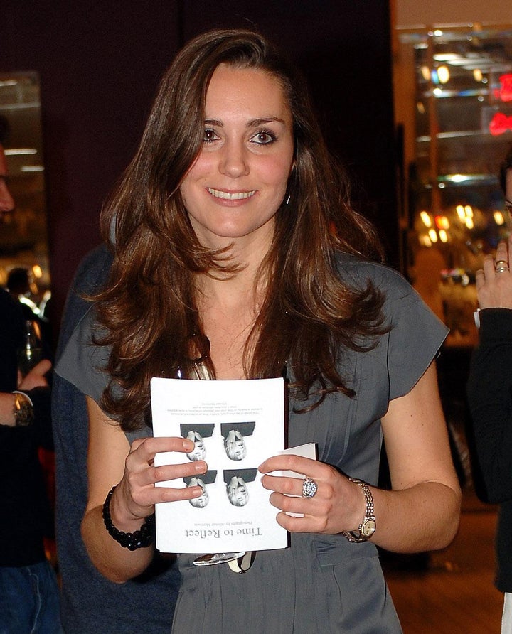 Kate Middleton attends the book launch party of 'Time To Reflect' by photographer Alistair Morrison, on Nov. 28, 2007 in London, England.
