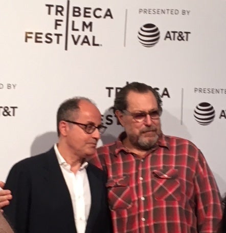 Pappi Corsicato, director, and Julian Schnabel, Tribeca Film Festival 2017, premiere of Julian Schnabel: A Private Portrait