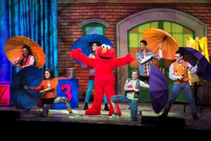 Elmo Jumping in Puddles scene during Sesame Street Live! Let’s Party!