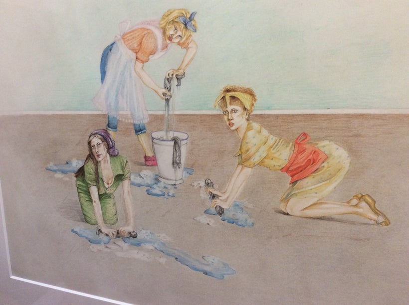 Birgit Jurgenssen, Scrbbing the Floor