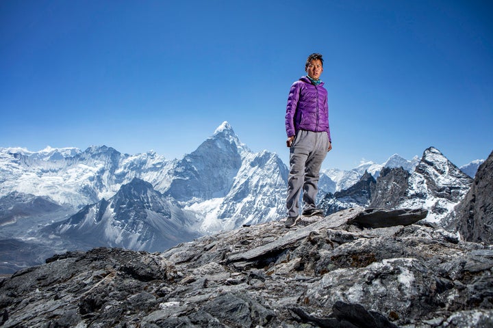 <p> Tashi, a Nepalese climbing Sherpa, photographed in the Nepal Himalayas. </p>