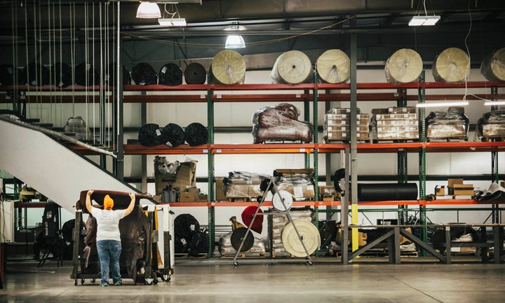 A boot manufacturing plant in Morristown, Tennessee. 