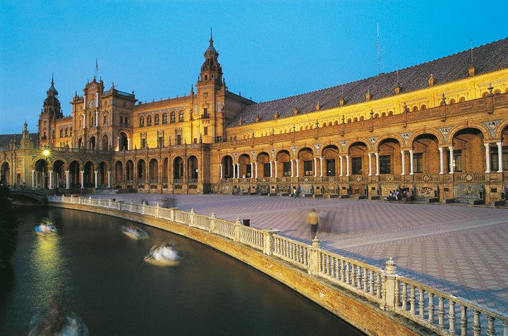 Plaza de Espana at sunset