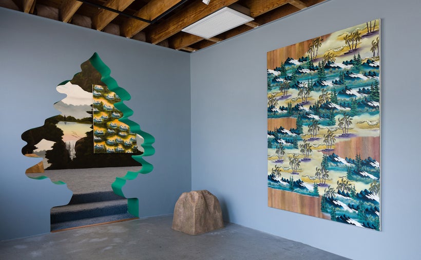 Neil Raitt,<em> Misty Rock</em>, Installation view, 2017. Image courtesy Anat Ebgi Gallery.