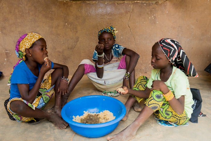 <p>Catholic Relief Services feeds impoverished school children in Mali with funding from the McGovern-Dole program. </p>