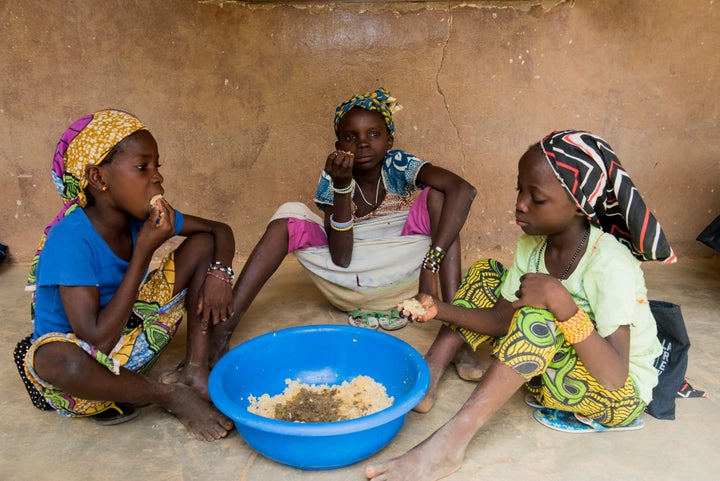 Catholic Relief Services feeds impoverished school children in Mali with funding from the McGovern-Dole program. 