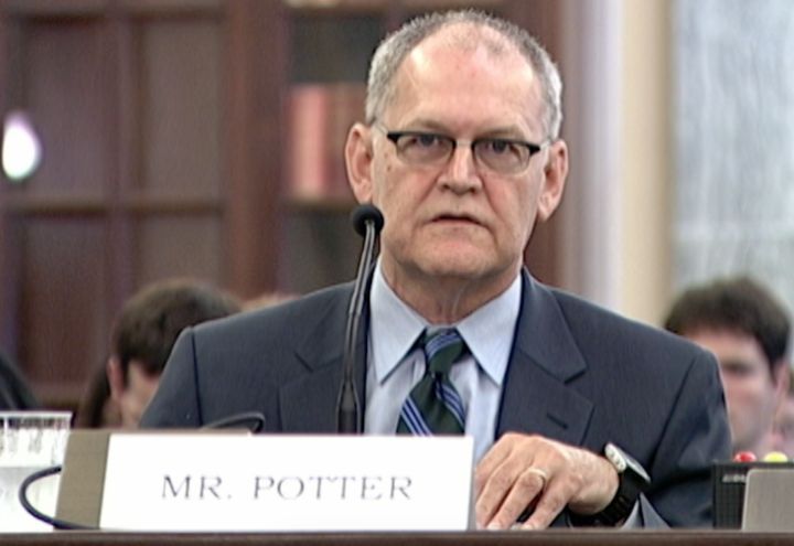 <p>Wendell Potter testifying before the Senate Commerce Committee in 2009.</p>