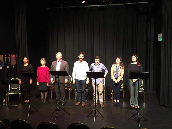 The cast of actors who performed a reading of Adonis during the 2017 San Francisco Olympians Festival 