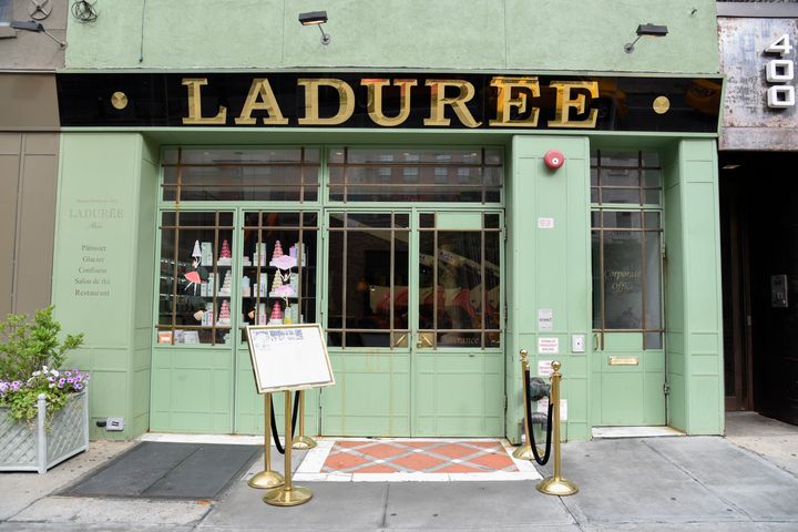 An exterior view of Laduree Soho during Lipault Paris celebrates Bastille Day at Laduree Soho on July 14, 2016 in New York City.