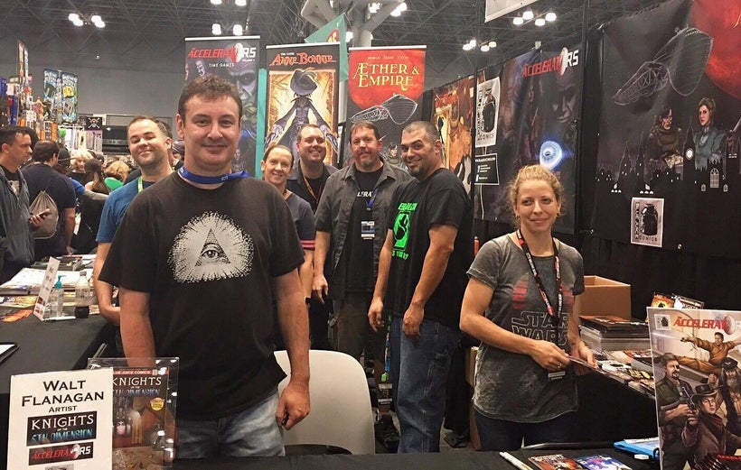 Walt Flanagan and the Blue Juice Comics team.