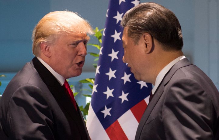 U.S. President Donald Trump and Chinese President Xi Jinping at the G20 Summit in Hamburg, Germany, on July 8, 2017.