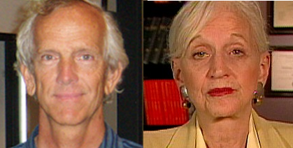 <p>Mills and co-investigator Barrett-Connor</p>