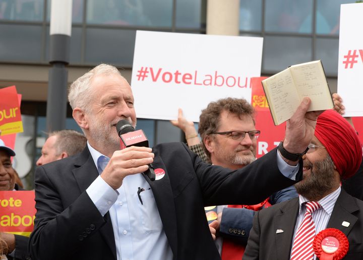 Jeremy Corbyn campaigning in Telford.