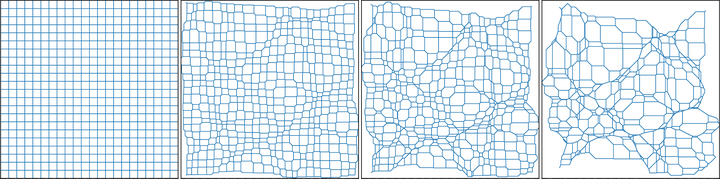 <p>A time sequence of an example cosmic spiderweb.</p>
