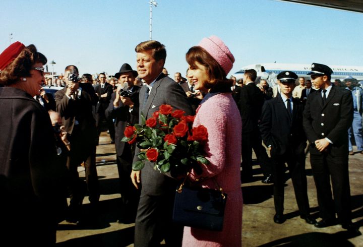 U.S. President John F. Kennedy and first lady Jacqueline Bouvier Kennedy arrive at Love Field in Dallas, Texas less than an hour before his assassination in this November 22, 1963 photo by White House photographer Cecil Stoughton obtained from the John F. Kennedy Presidential Library in Boston. 