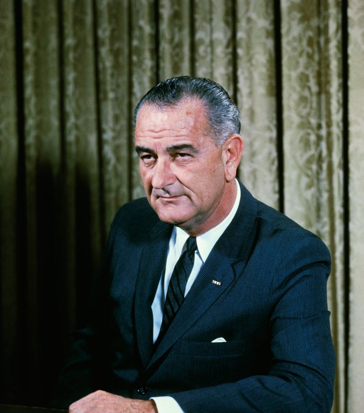A 1964 White House portrait of President Lyndon B Johnson, who took office after Kennedy was killed 