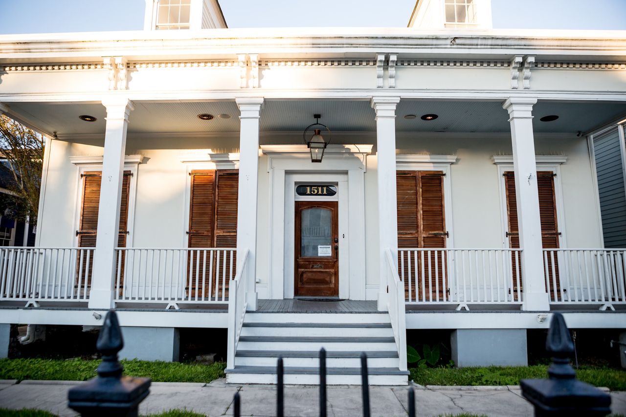 A home used for short-term rentals on Janice Coatney's block of Ursulines in the Treme neighborhood. This block has only six homes that have not yet been turned into short-term rentals.