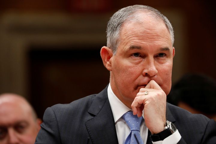 Environmental Protection Agency Administrator Scott Pruitt testifies before a Senate Appropriations Subcommittee on Capitol Hill in Washington on June 27.