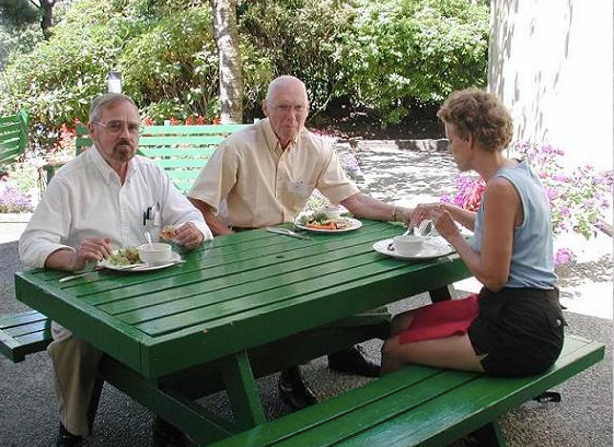 Oliver Manuel, on the left, in a 2004 photo posted on his website. 