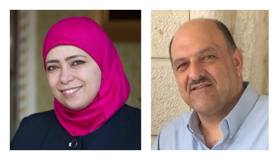 <p>Nisreen Musleh, Managing Director of Ritaj Managerial Solutions and Sam Bahour, Managing Partner of Applied Information Management</p>