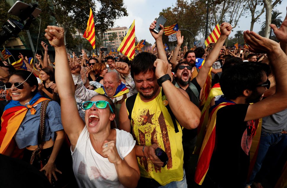 Photos Record A Historic Day As Catalonia Declares Independence From ...