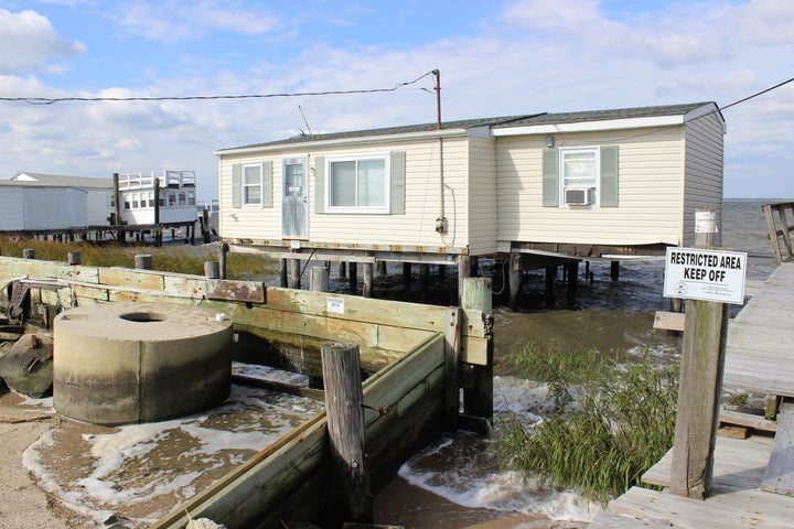 A home on the Money Island street where the state is buying up properties to demolish.