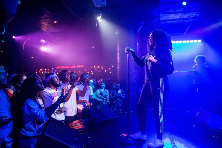 Noname performing at 3 Days in Philadelphia 2017