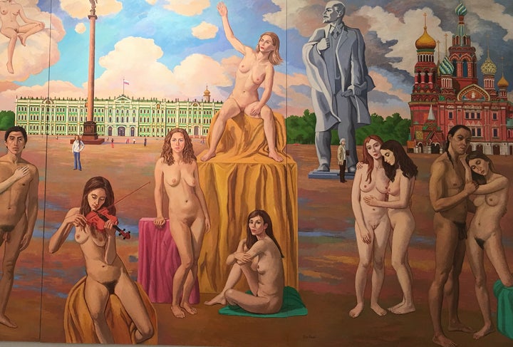 <p>detail from ”Dreamers in a Palace Square”, Vincent Arcilesi, On View in Retrospective</p>