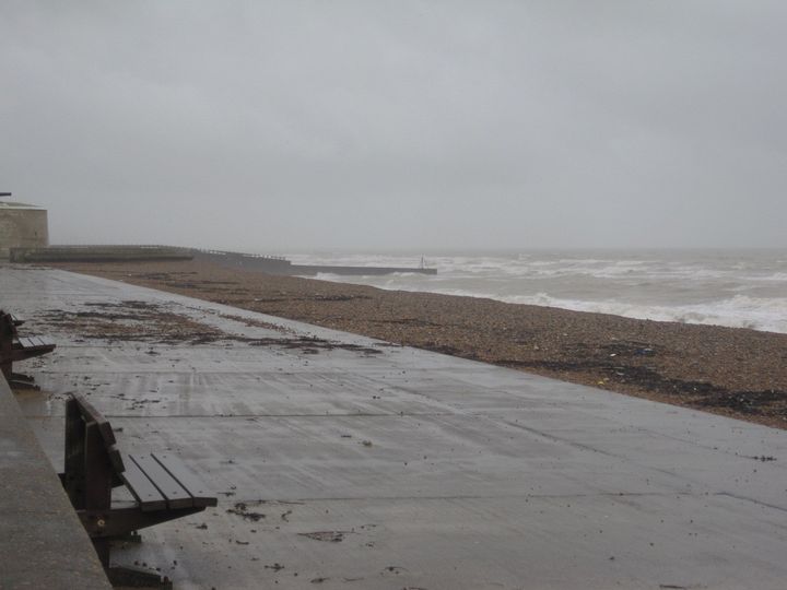 Seaford seafront in East Sussex, as people in a coastal town have been advised to stay in and keep doors and windows shut after reports of a noxious odour.