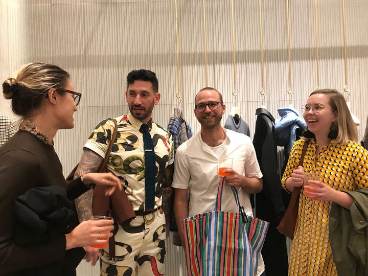 <p>I’m wearing my Bolt Threads tie, Brave GentleMan outfit, chatting with guests from Best Made and Refinery 29 at the Stella McCartney x Bolt party.</p>