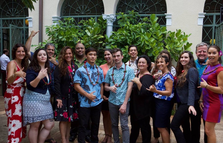 The Fall 2017 Kuleana Academy class. Lana Rose Olson is seen here third from right in the front row, with Zahava Zaidoff next to her, fourth from right.