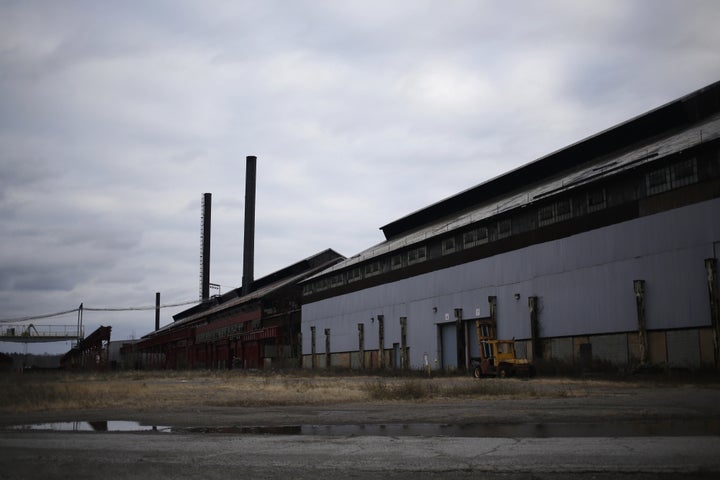 The remnants of buildings stand on the grounds of the former U.S. Steel McDonald Works steel mill near Youngstown in Campbell, Ohio, U.S., on Tuesday, Dec. 1, 2016.
