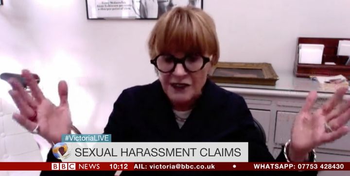 Anne Robinson appearing on the Victoria Derbyshire show on Monday morning 