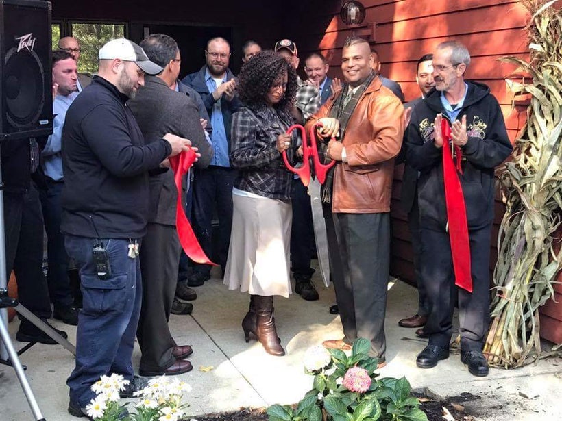 BMe Genius Denny Wilson and wife Kara Wilson cut the ribbon at their new recovery center.