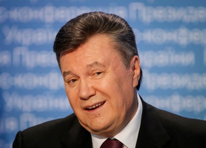 Former Ukrainian President Viktor Yanukovych speaks during a news conference in Kiev March 1, 2013.