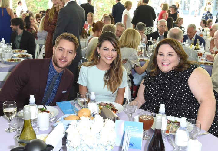 Hartley and Strause with "This Is Us" castmate Chrissy Metz.