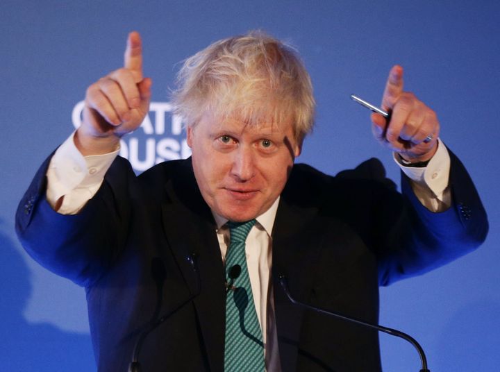 Foreign Secretary Boris Johnson speaking at the Chatham House London Conference at St Pancras Renaissance Hotel in London.