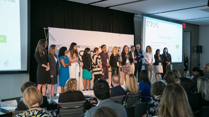 <p>The winners of the 2017 MIT Solve Challenge - Women Category</p>