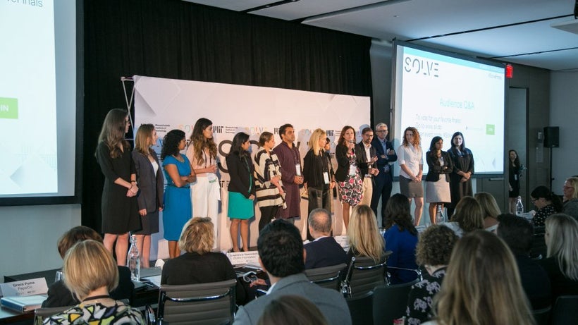 The winners of the 2017 MIT Solve Challenge - Women Category