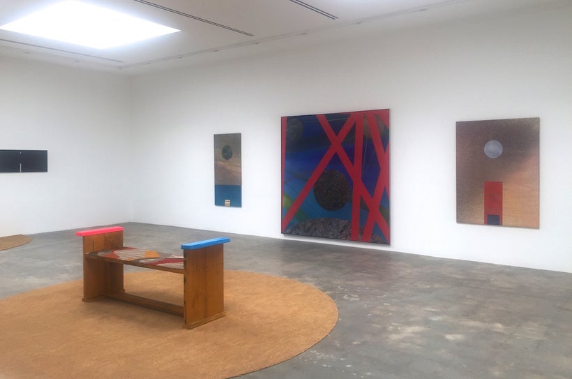 Installation View, <em>It Is the Moon Doggie</em>, Billy Al Bengston. Various Small Fires, Los Angeles. Photo by Edward Goldm
