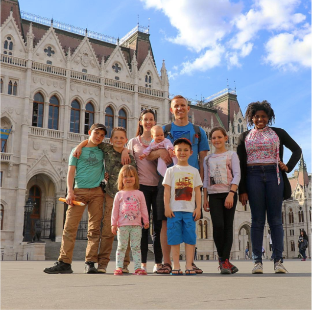 The family in Hungary in 2017