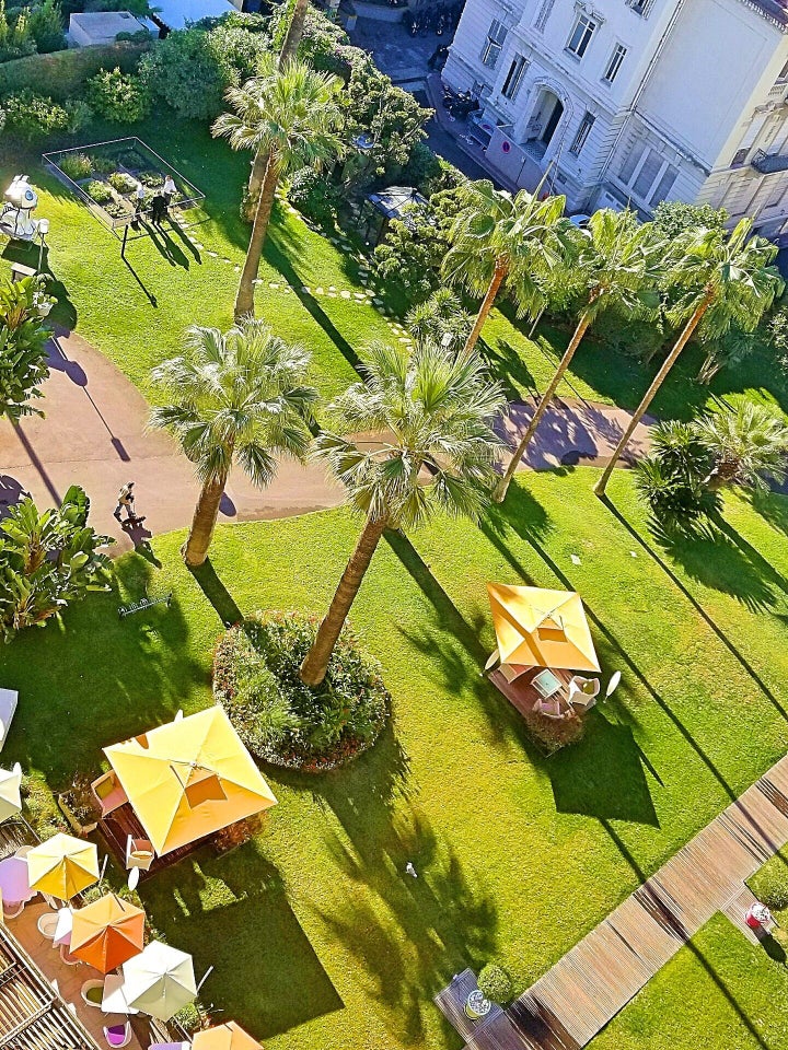 An overview of the Gardens at Le Grand Hotel, Cannes.